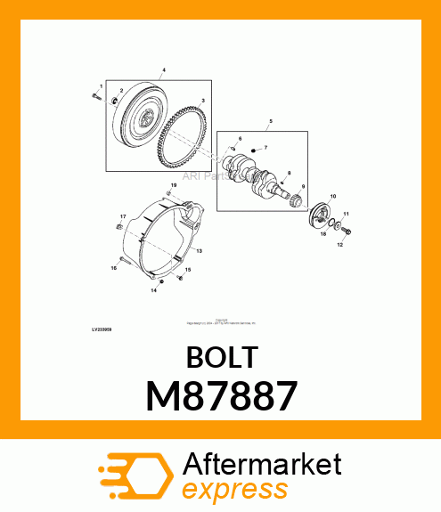 BOLT, BOLT, FLYWHEEL M87887