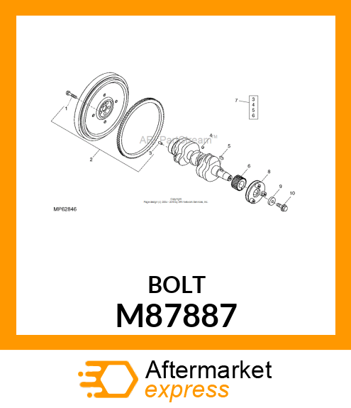 BOLT, BOLT, FLYWHEEL M87887