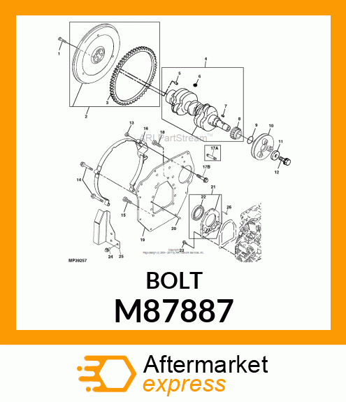 BOLT, BOLT, FLYWHEEL M87887