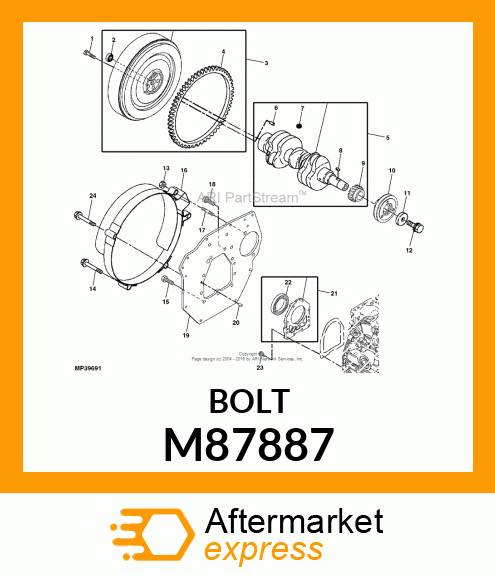 BOLT, BOLT, FLYWHEEL M87887