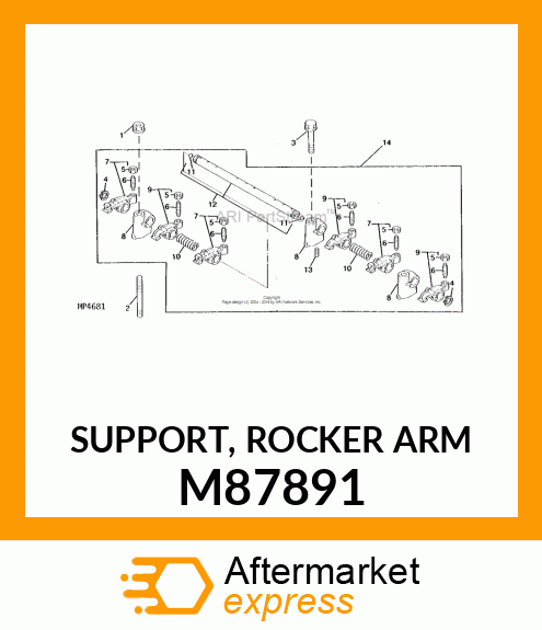 SUPPORT, ROCKER ARM M87891