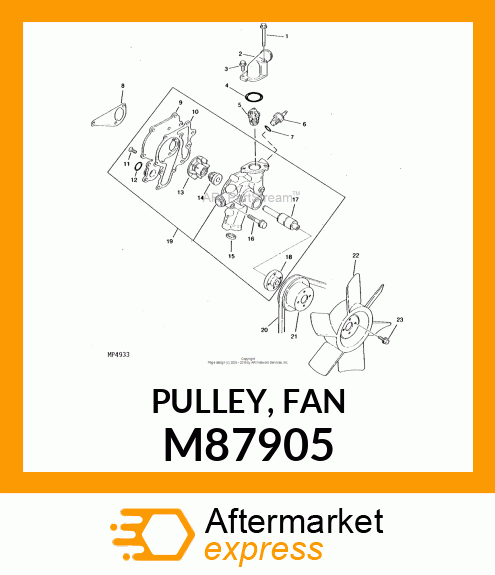 PULLEY, FAN M87905