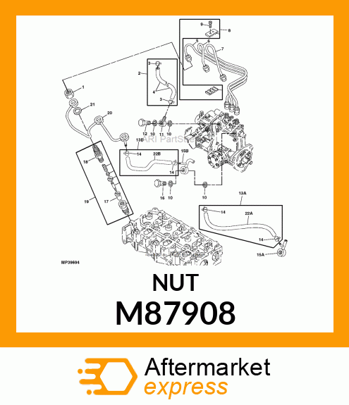 NUT, F.I. NOZZLE M87908