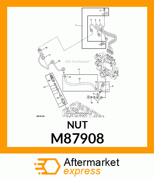 NUT, F.I. NOZZLE M87908