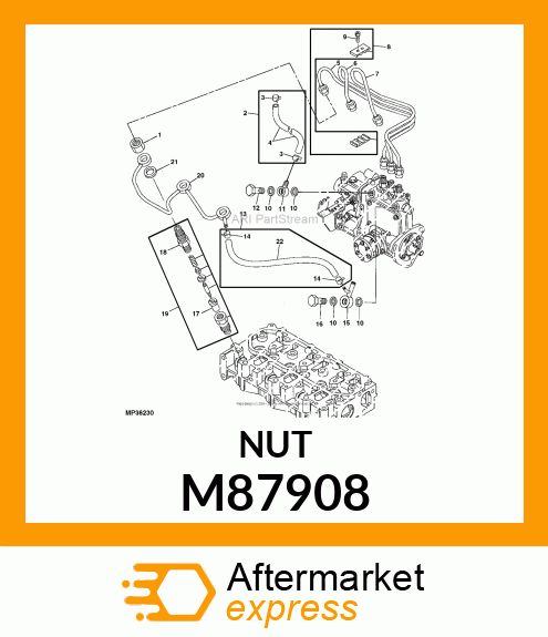 NUT, F.I. NOZZLE M87908