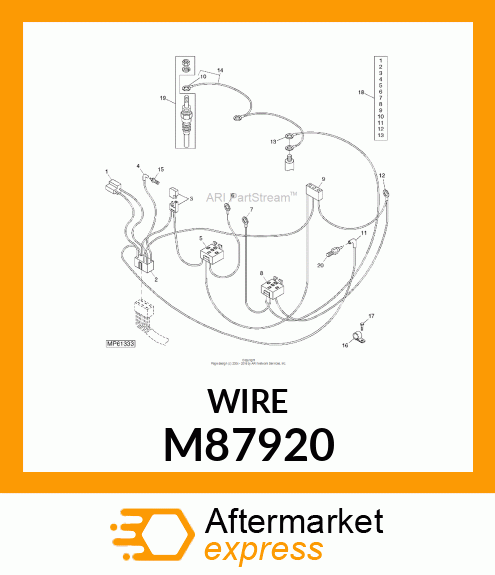 CONNECTOR, GLOW PLUG M87920