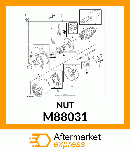 NUT (F.I. PUMP) M88031