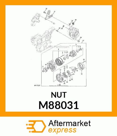 NUT (F.I. PUMP) M88031