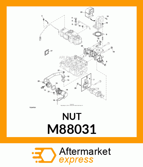 NUT (F.I. PUMP) M88031