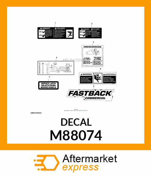 LABEL, SERVICE LATCH M88074