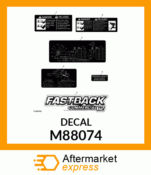 LABEL, SERVICE LATCH M88074