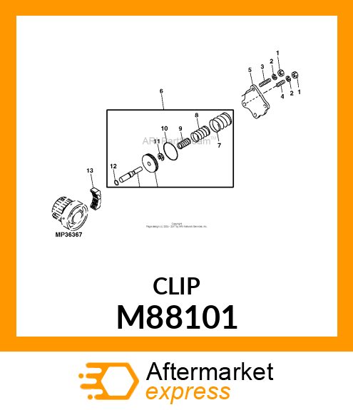 SNAP RING, RING, RETAINING M88101