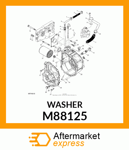 WASHER, WASHER M88125