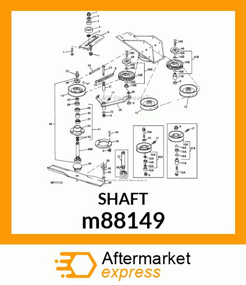 SPINDLE, SPINDLE, ASSEMBLED m88149