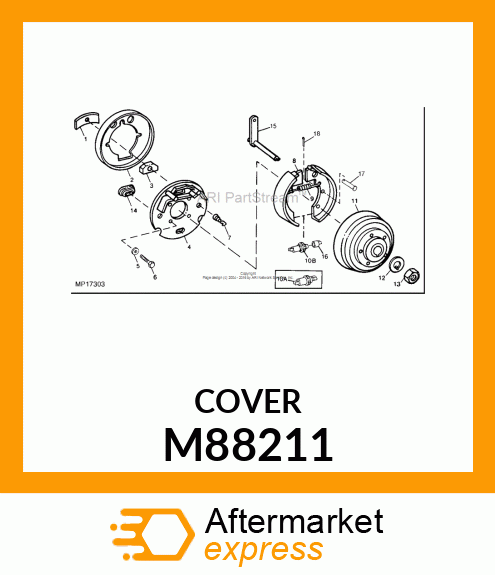 COVER, BRAKE PLATE M88211