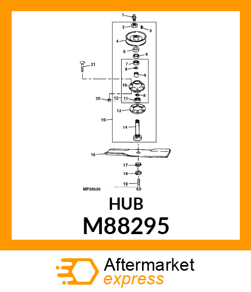 HUB, HOUSING, SPINDLE M88295