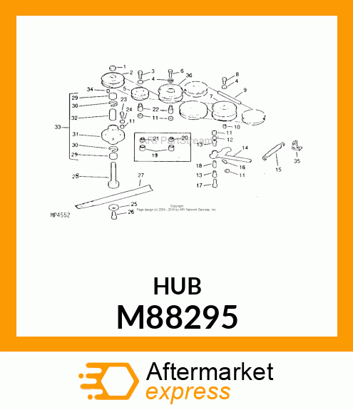 HUB, HOUSING, SPINDLE M88295