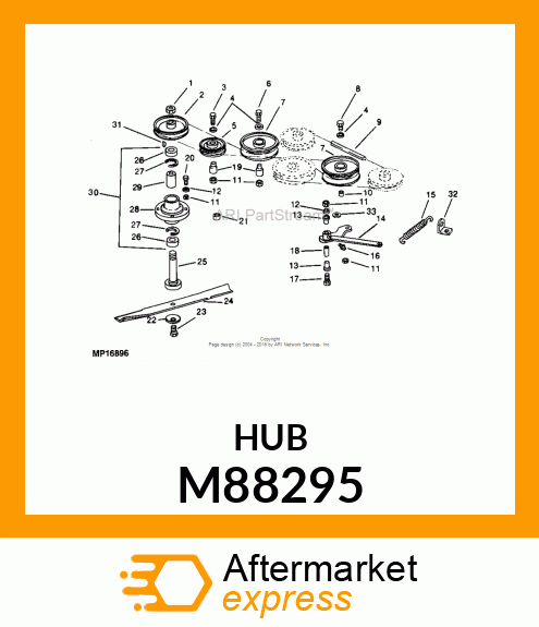 HUB, HOUSING, SPINDLE M88295