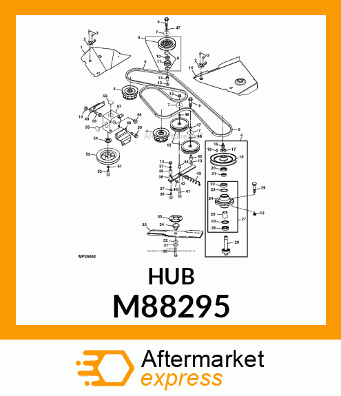 HUB, HOUSING, SPINDLE M88295