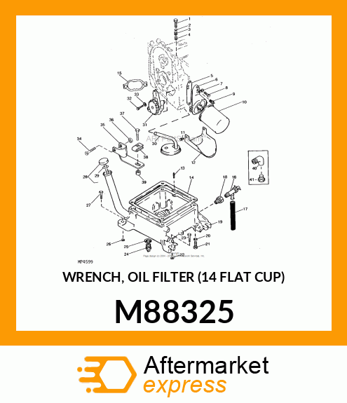 WRENCH, OIL FILTER (14 FLAT CUP) M88325