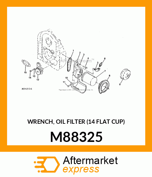 WRENCH, OIL FILTER (14 FLAT CUP) M88325