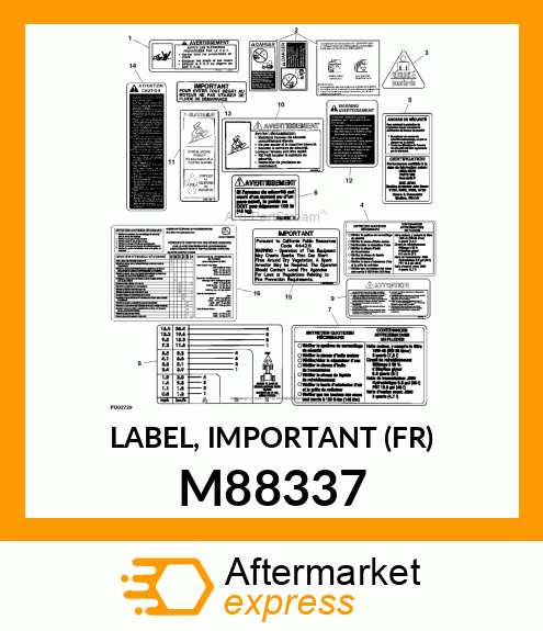 LABEL, IMPORTANT (FR) M88337