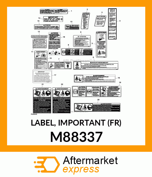 LABEL, IMPORTANT (FR) M88337