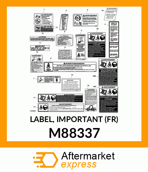 LABEL, IMPORTANT (FR) M88337