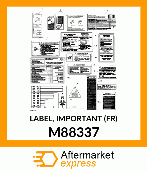 LABEL, IMPORTANT (FR) M88337