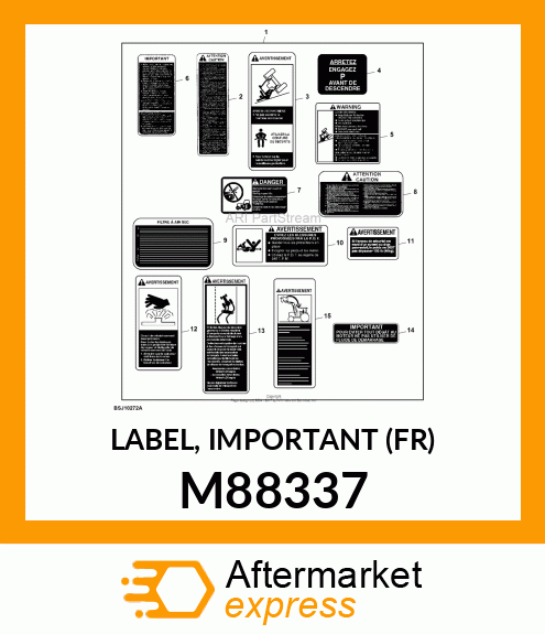 LABEL, IMPORTANT (FR) M88337