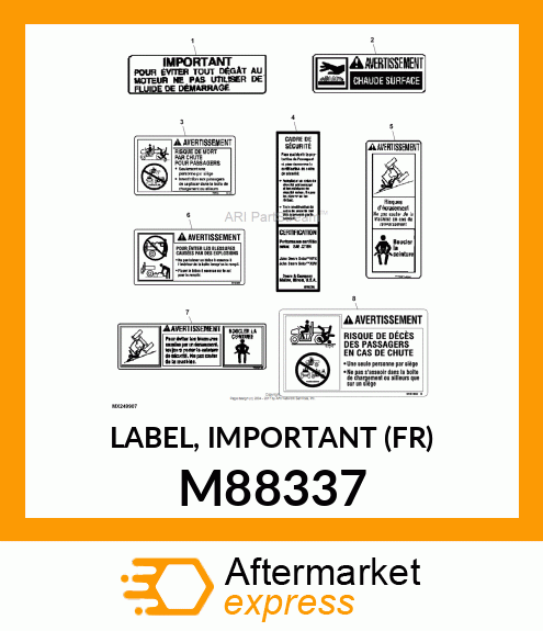 LABEL, IMPORTANT (FR) M88337