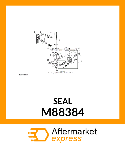 SEAL, SEAL, BEARING RETAINER M88384