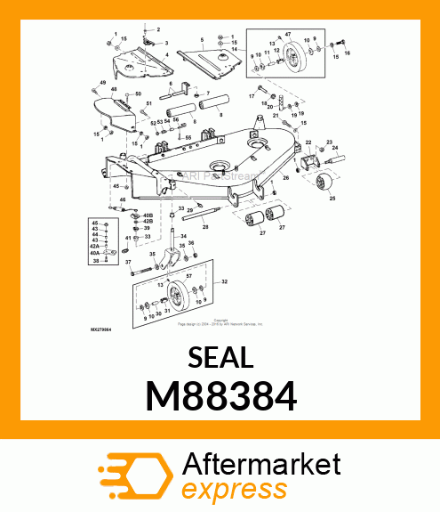 SEAL, SEAL, BEARING RETAINER M88384