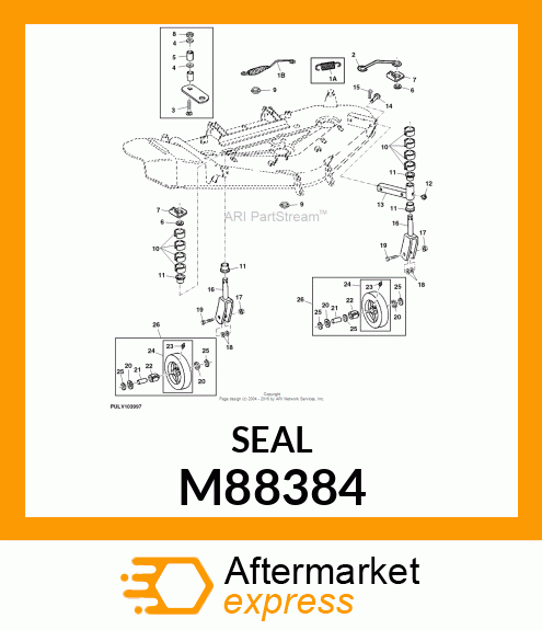 SEAL, SEAL, BEARING RETAINER M88384