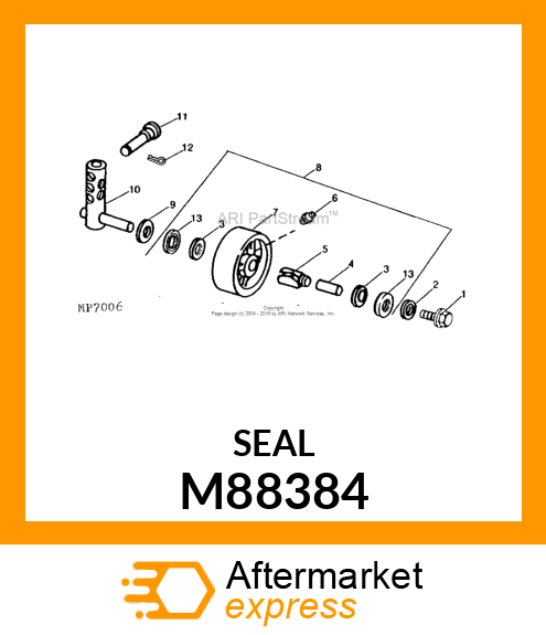 SEAL, SEAL, BEARING RETAINER M88384