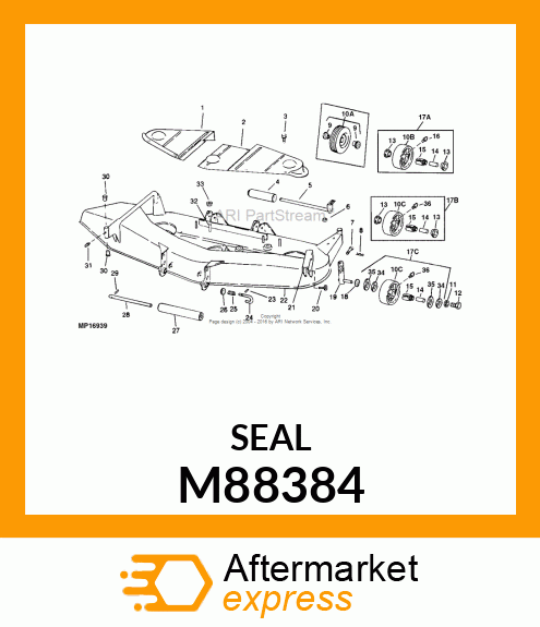 SEAL, SEAL, BEARING RETAINER M88384