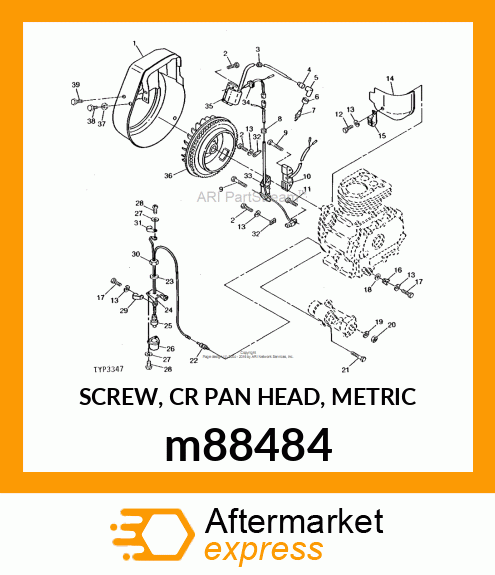 SCREW, CR PAN HEAD, METRIC m88484