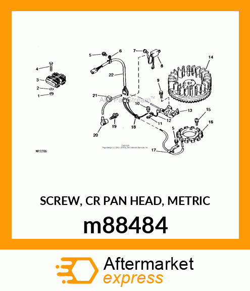 SCREW, CR PAN HEAD, METRIC m88484