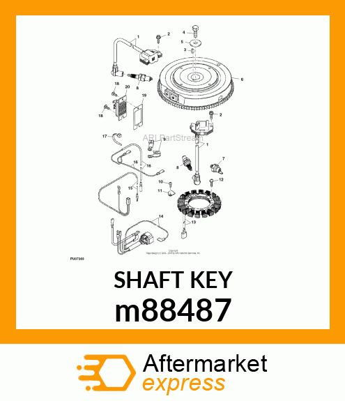 KEY, SHAFT m88487