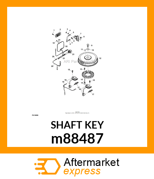 KEY, SHAFT m88487