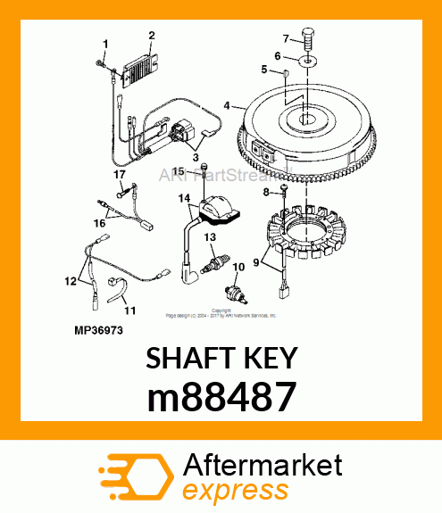 KEY, SHAFT m88487