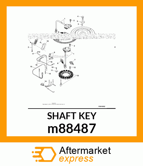 KEY, SHAFT m88487