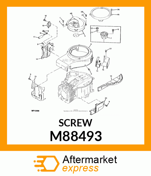 SCREW(4X8) W/FLAT WASHER, PAN M88493