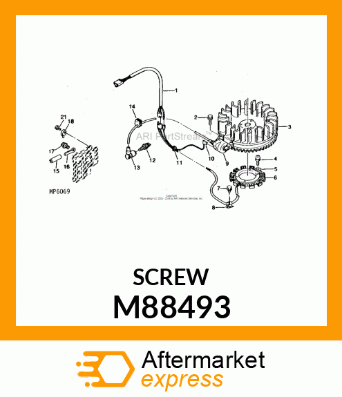 SCREW(4X8) W/FLAT WASHER, PAN M88493