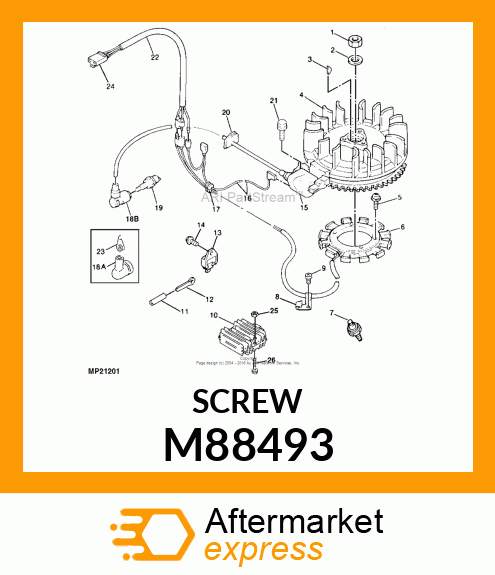 SCREW(4X8) W/FLAT WASHER, PAN M88493