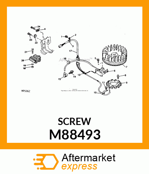 SCREW(4X8) W/FLAT WASHER, PAN M88493