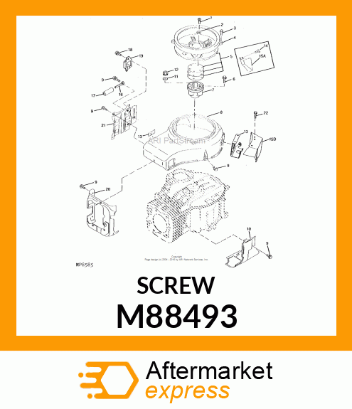 SCREW(4X8) W/FLAT WASHER, PAN M88493