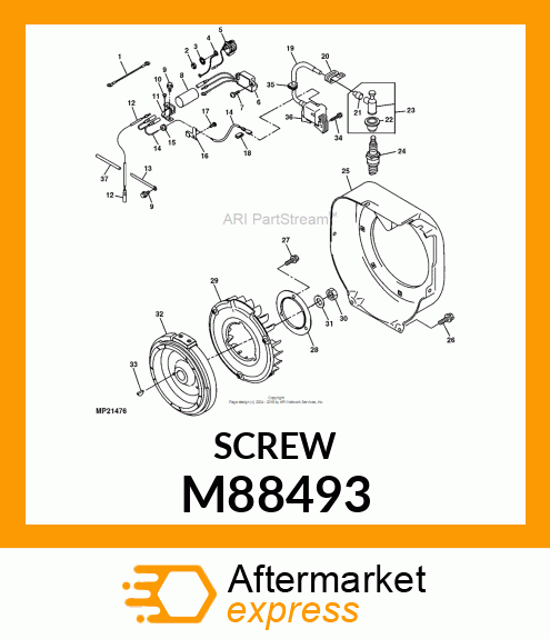 SCREW(4X8) W/FLAT WASHER, PAN M88493