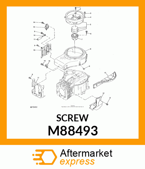 SCREW(4X8) W/FLAT WASHER, PAN M88493