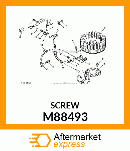 SCREW(4X8) W/FLAT WASHER, PAN M88493